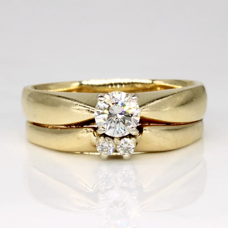 Diamond Wedding Ring Soldered Set | 0.53ctw | SZ 8.75 |