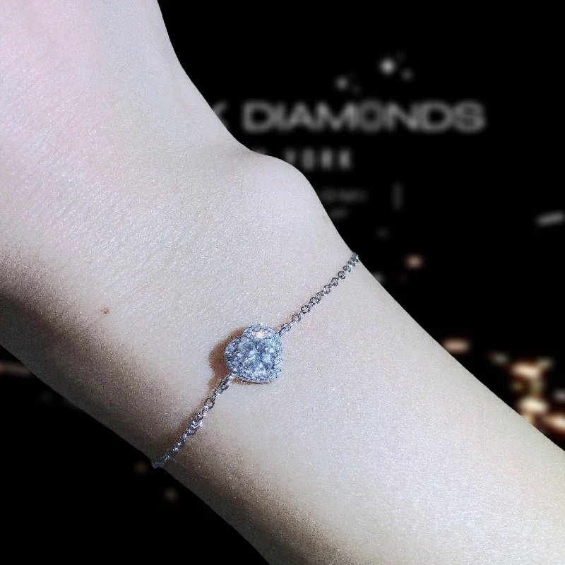 5mm Round Diamond Adjustable Bracelet