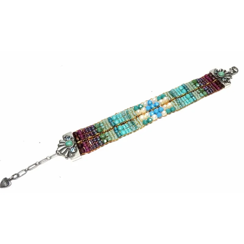 Chili Rose "Purple Meadows" Flower Tip Bracelet