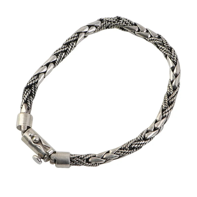 Vintage Woven Whip Chain Men's Bracelet