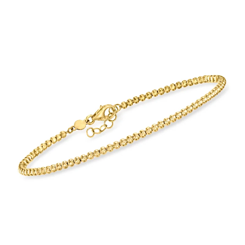 RS Pure by Ross-Simons Italian 14kt Yellow Gold Bead Bracelet