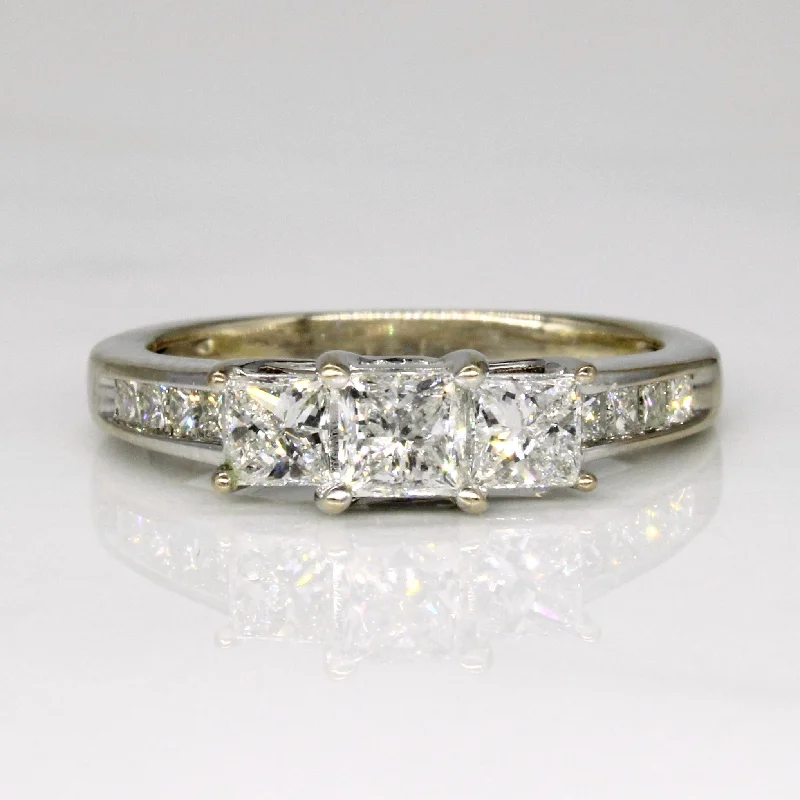 Princess Cut Diamond Engagement Ring | 0.87ctw | SZ 5.5 |