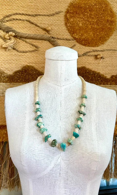 modern necklaces for women -TURQUOISE ROCKS Vintage Necklace • 72g