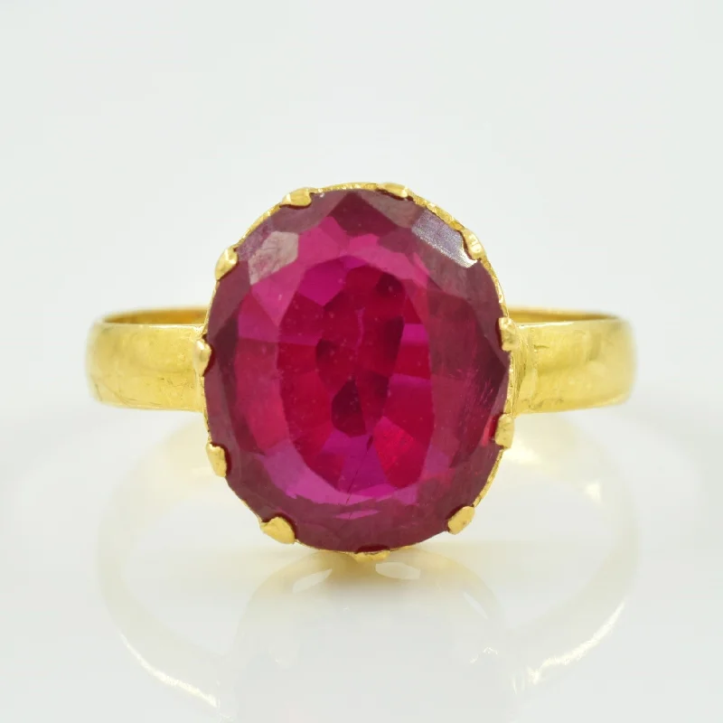 Synthetic Ruby Ring | 6.00ct | SZ 7.25 |