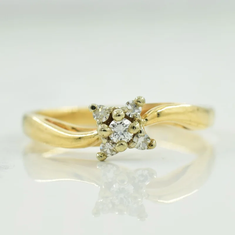 Diamond Bypass Ring | 0.10ctw | SZ 8 |