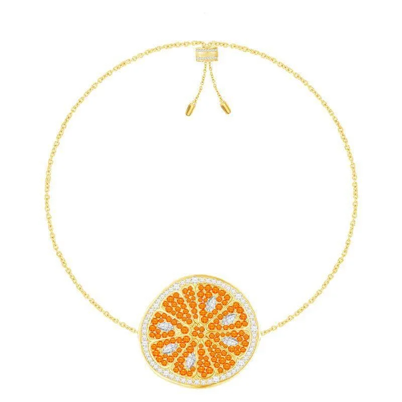 Diamond Encrusted Cute Orange Bracelet