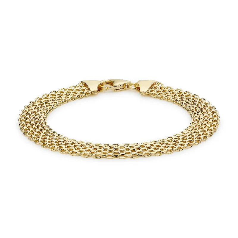 18K Yellow Gold Bismark Bracelet 7.5"