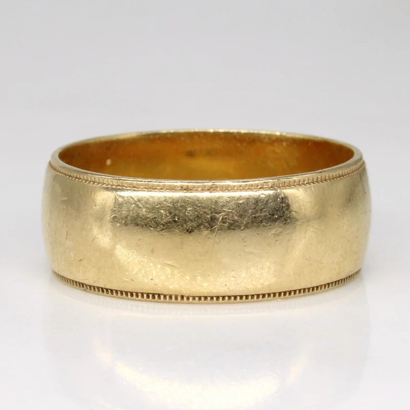 10k Yellow Gold Wide Band | SZ 9.5 |