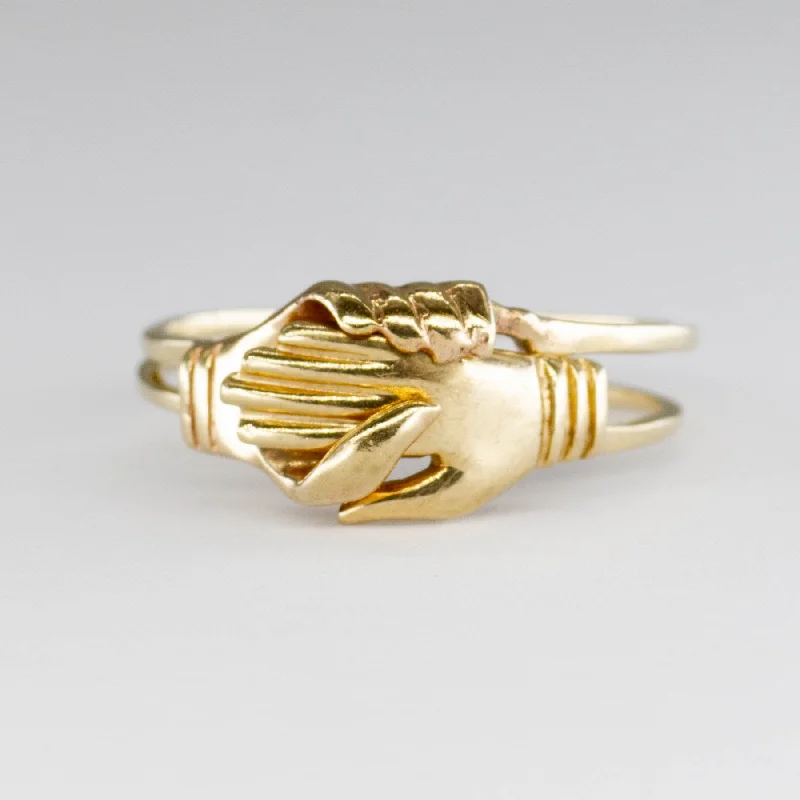 14k Holding Hands Rings |  | SZ 5.25 |