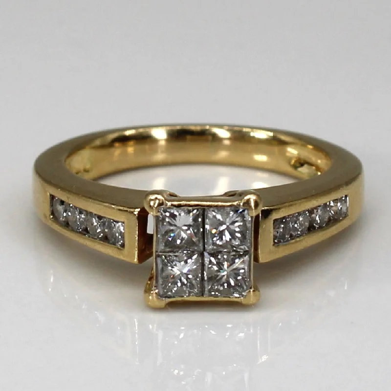 Cluster Set Diamond Ring | 0.96ctw | SZ 5.5 |