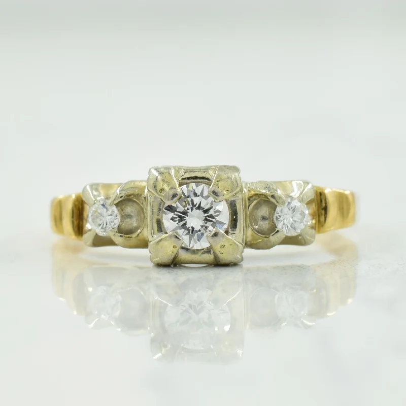 Three Stone Diamond Ring | 0.19ctw | SZ 5.5 |