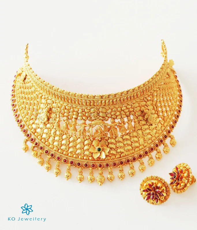 sparkling crystal necklaces for women -The Vadhu Silver Bridal Necklace