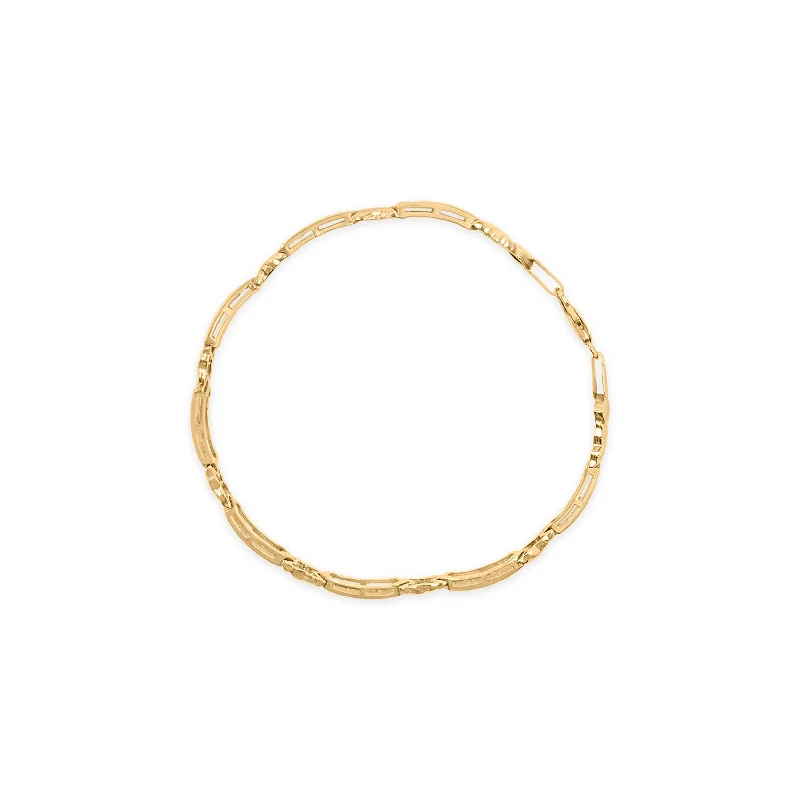 10K Yellow Gold 1/2 Cttw Diamond X-Link 7" Bracelet