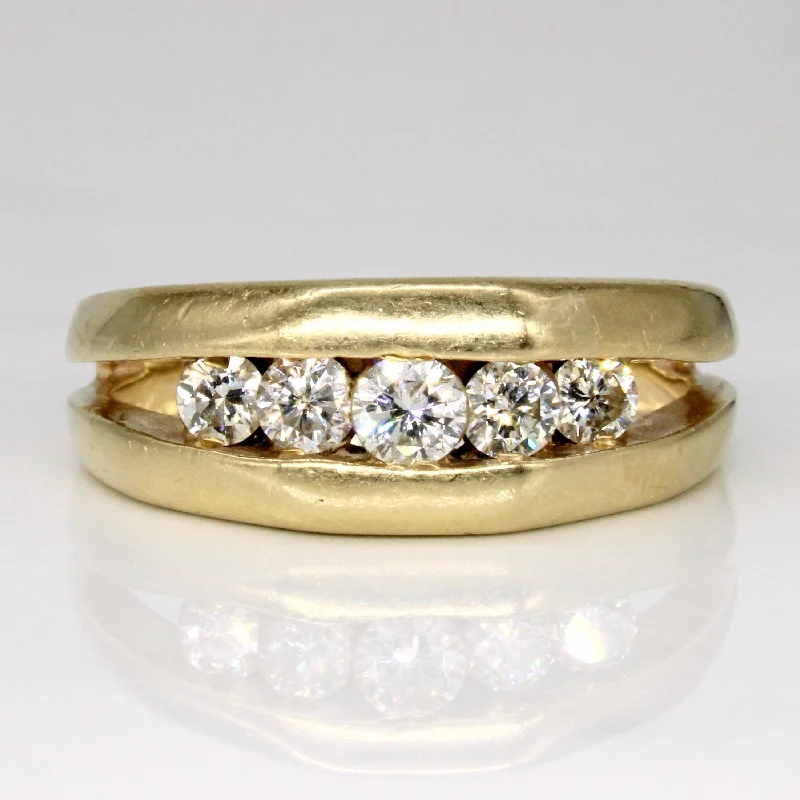 Channel Set Diamond Ring | 0.58ctw | SZ 10 |