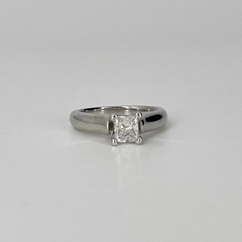 Princess Cut Solitaire Engagement Ring | 0.57 ctw I1 G | SZ 4