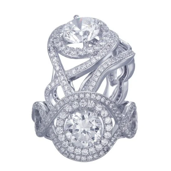 silver diamond engagement rings -Diamond Engagement Ring