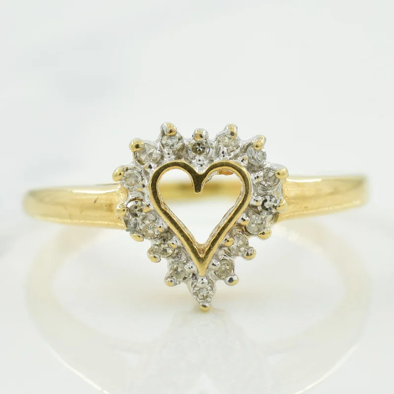 Diamond Heart Ring | 0.05ctw | SZ 7.75 |