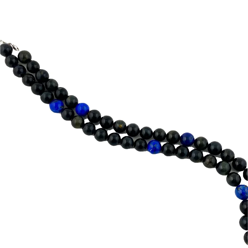 classic diamond necklaces for women -Blue Tiger's Eye Beaded Necklace