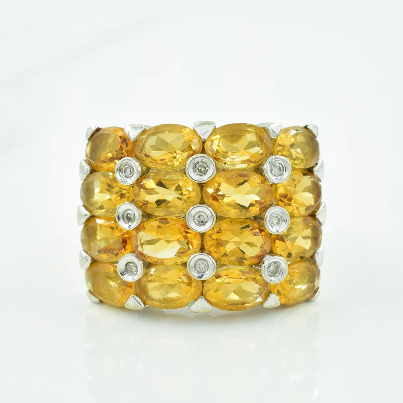 Citrine & Diamond Ring | 5.00ctw, 0.06ctw | SZ 7 |