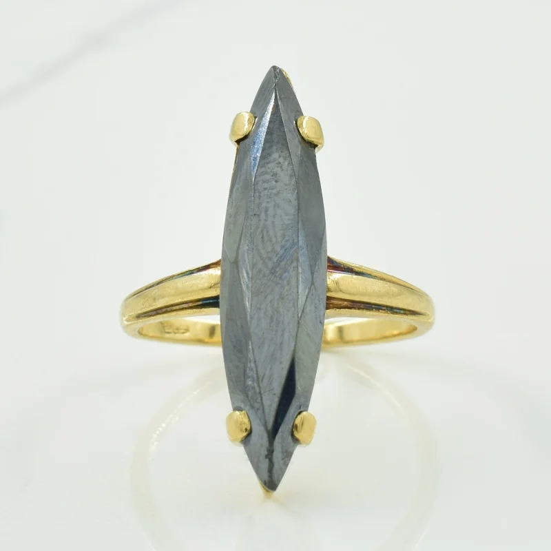 Marquise Hematite Ring | 4.80ct | SZ 6.25 |