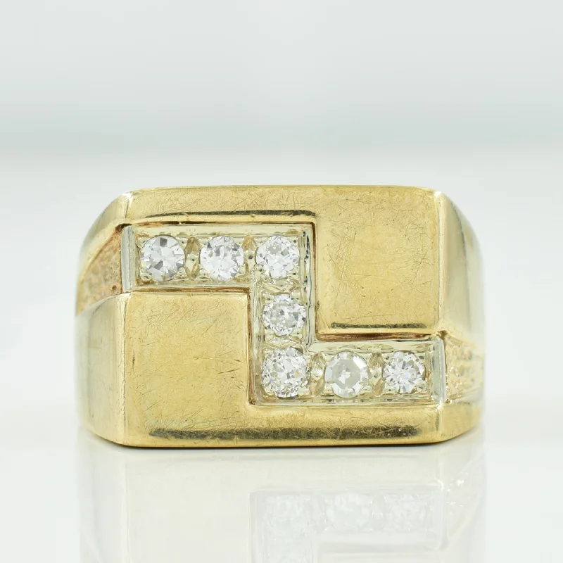 Pave Set Diamond Ring | 0.21ctw | SZ 7.75 |