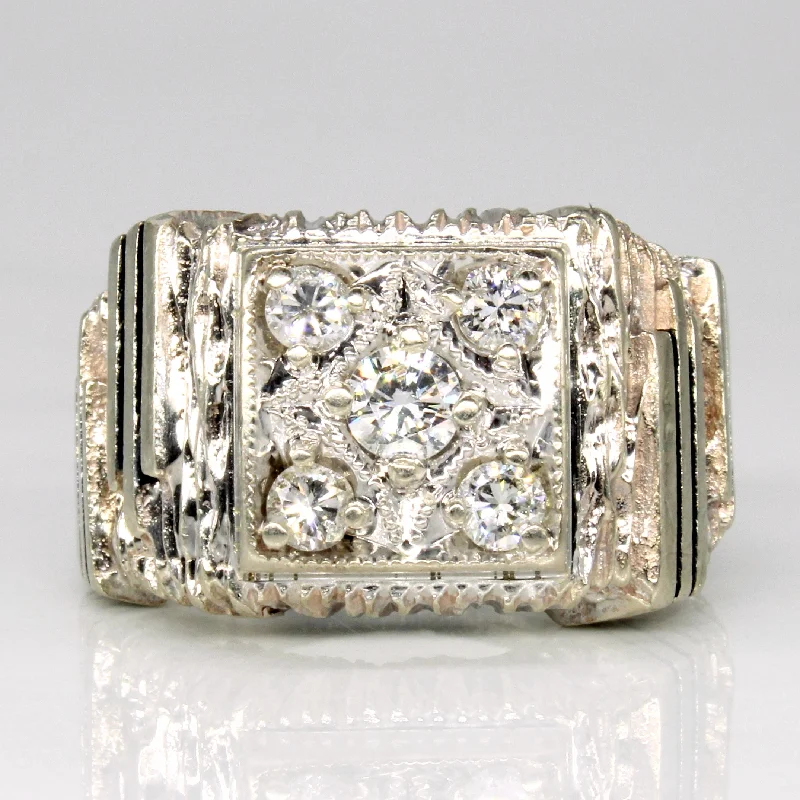 Abstract Diamond Cocktail Ring | 0.46ctw | SZ 7.5 |