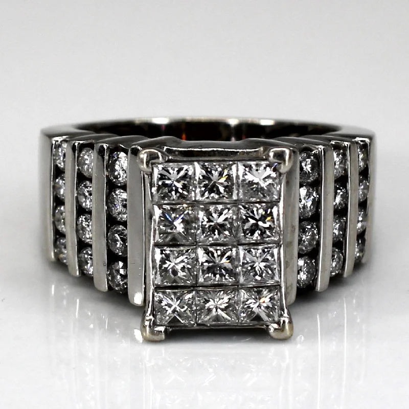 High Set Cluster Diamond Ring | 2.28ctw | SZ 7.75 |