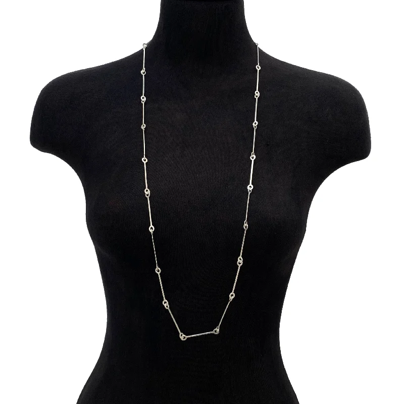 layered necklaces for women -Long Chain Link Necklace