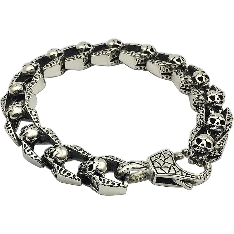 Vintage Dominant Punk Skull Bracelet