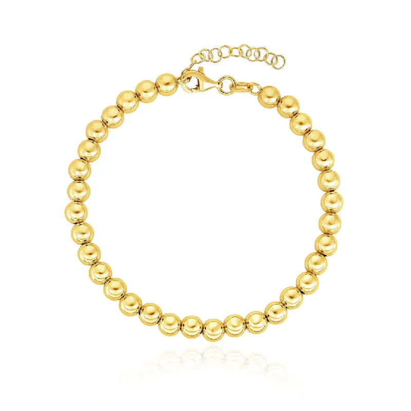 Large Gold Ball Bead Bracelet