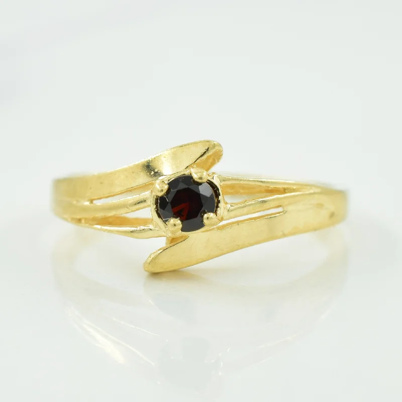 Garnet Bypass Ring | 0.10ct | SZ 6 |