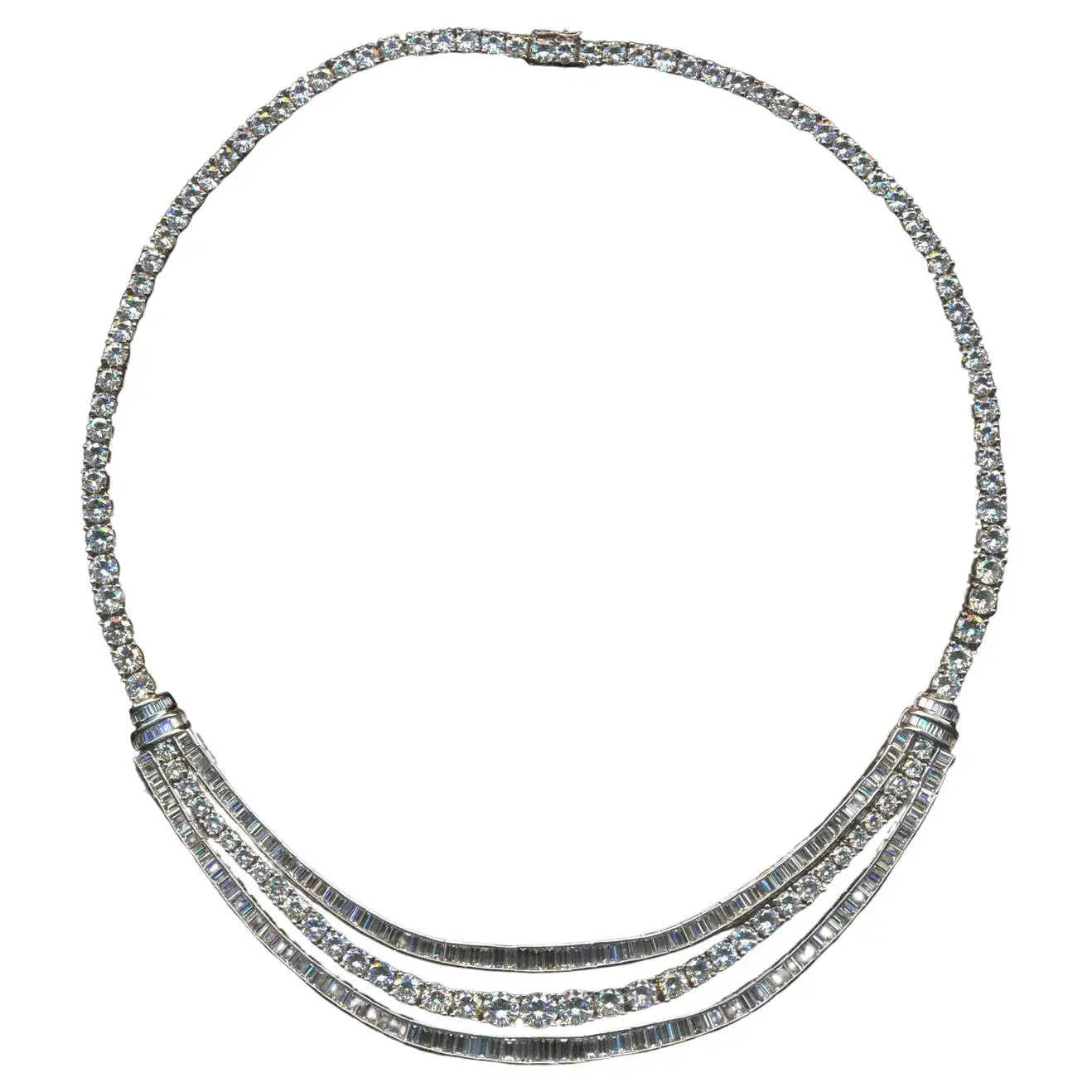 matching necklaces for couples -Seriously Important Platinum and Diamond Necklace 45.00 Carats