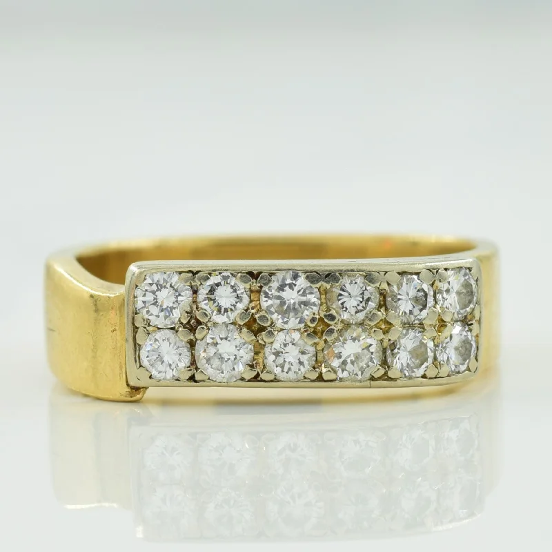 Double Row Diamond Ring | 0.48ctw | SZ 6.25 |