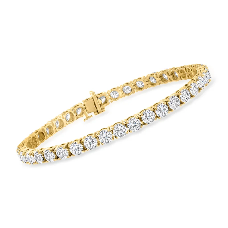 Ross-Simons Diamond Tennis Bracelet in 14kt Yellow Gold