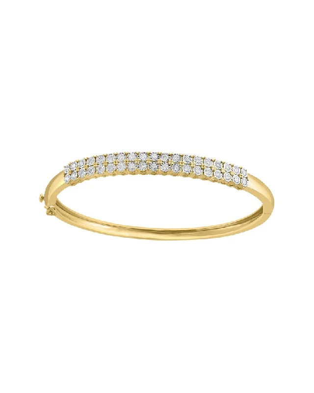 Effy Fine Jewelry Gold Over Silver 0.97 ct. tw. Diamond Bangle Bracelet