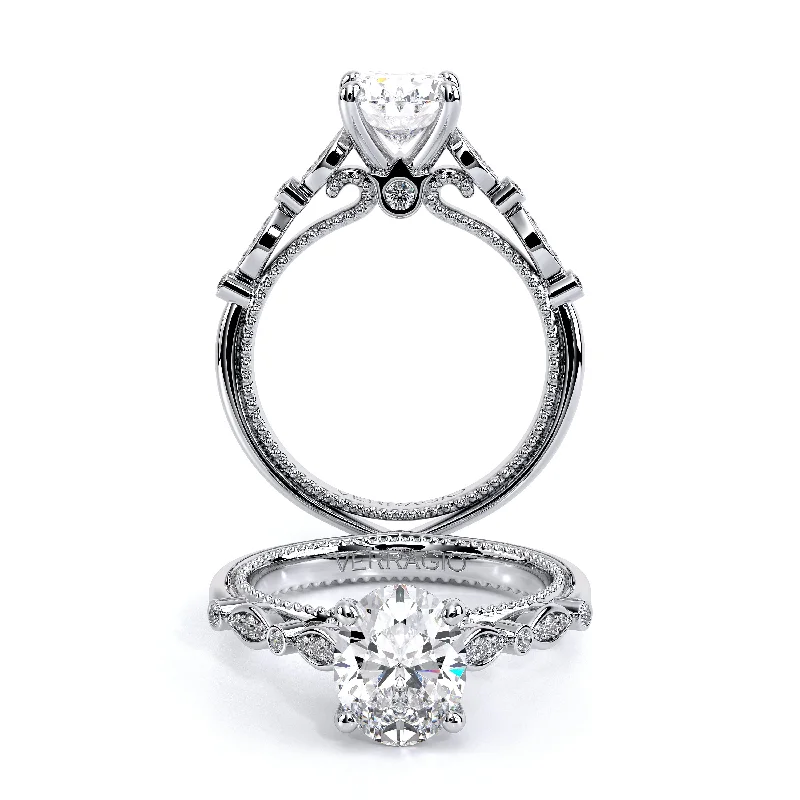 silver diamond engagement rings -COUTURE-0476OV