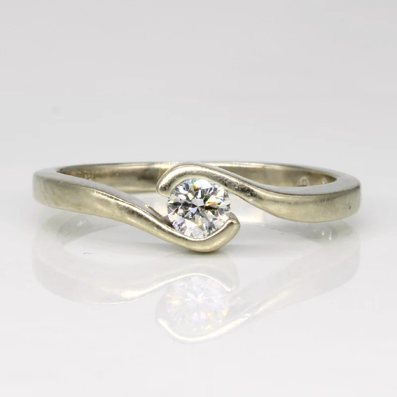 Bypass Solitaire Diamond Ring | 0.15ct | SZ 4.75 |