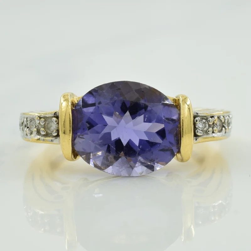 Iolite & Diamond Ring | 3.12ct, 0.12ct | SZ 7 |