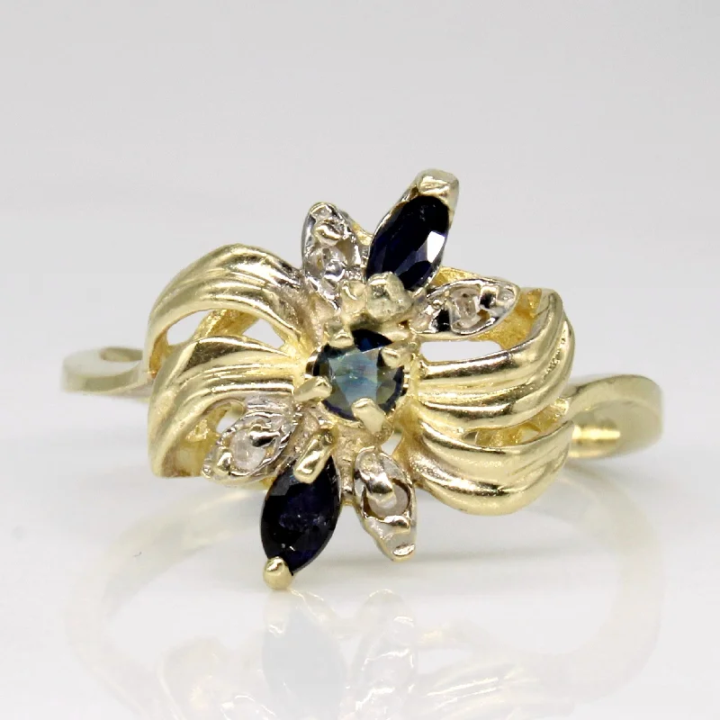 Sapphire & Diamond Waterfall Ring | 0.22ctw, 0.02ctw | SZ 6.75 |