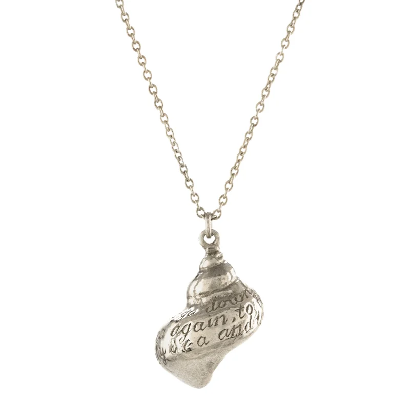 wedding necklaces for women -Alex Monroe Engraved Shell Necklace