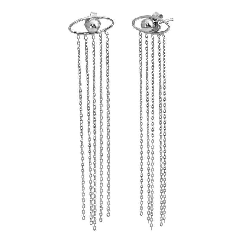 women’s trendy drop earrings -Rhodium Plated 925 Sterling Silver Crying Eyes Stud Earrings - SOE00018