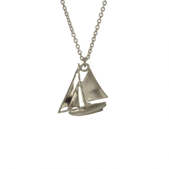 custom name necklaces for women -Alex Monroe Sailing Boat Necklace