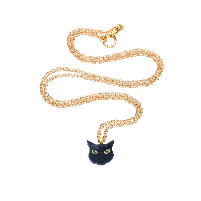 celestial necklaces for women -LITTLE BLACK CAT . pendant