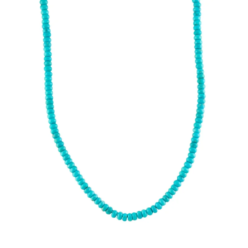 vintage style necklaces for women -Sleeping Beauty Roundelle Turquoise Necklace