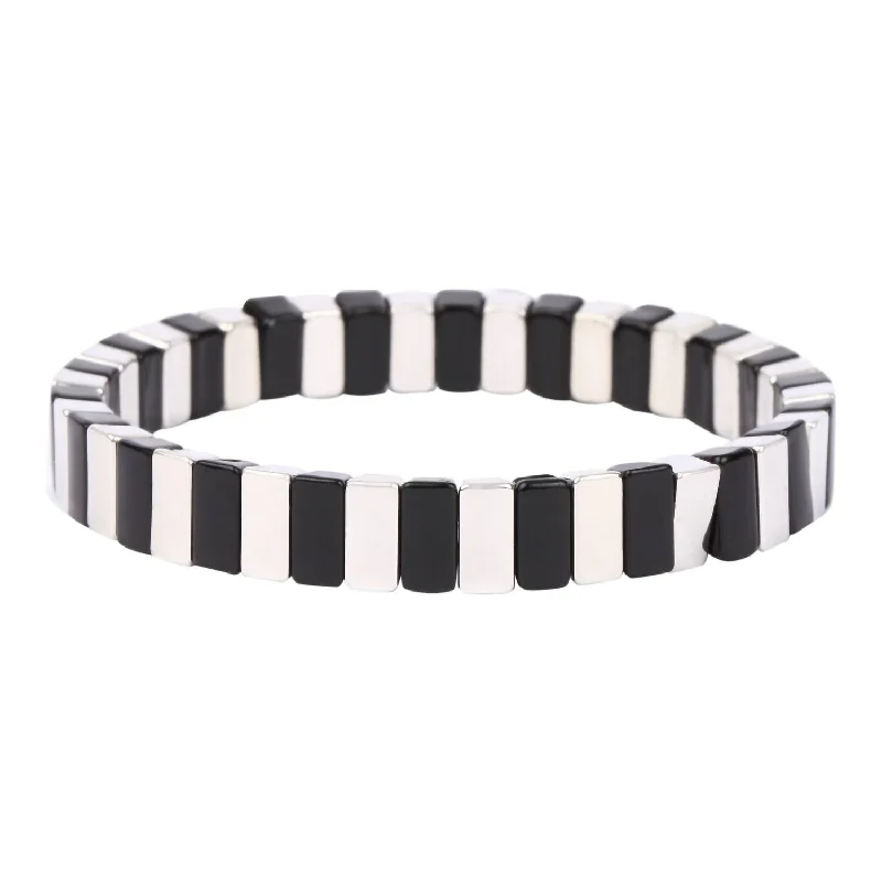 Women's She's All That Metallic Bracelet In Silver And Black