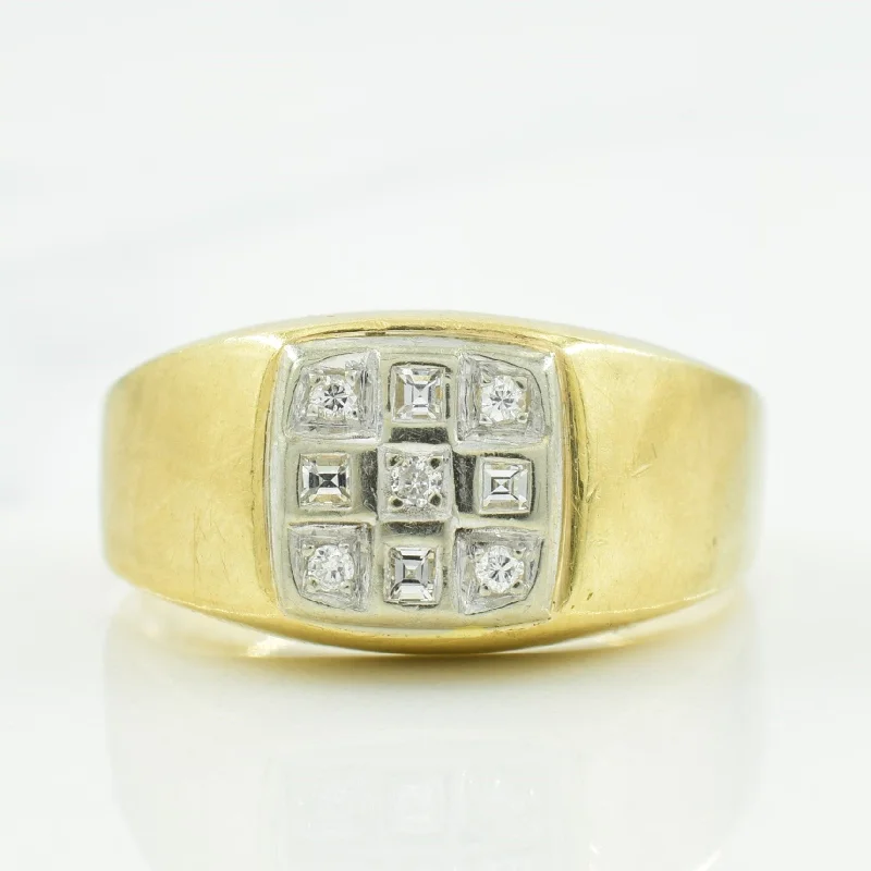 Diamond Grid Ring | 0.15ctw | SZ 7 |