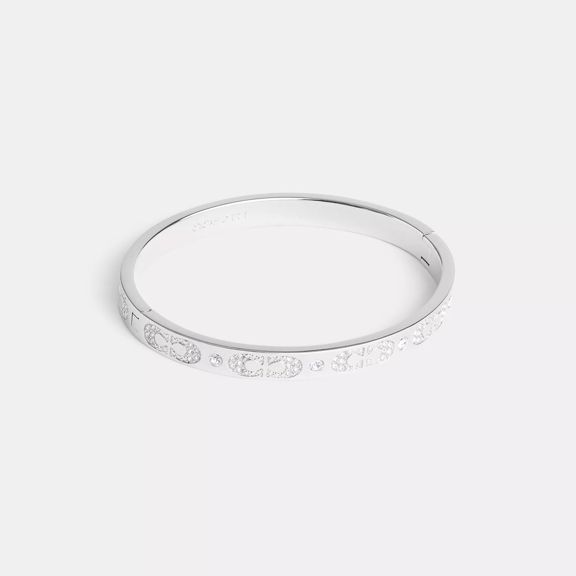 Coach Outlet Signature Pavé Hinged Bangle