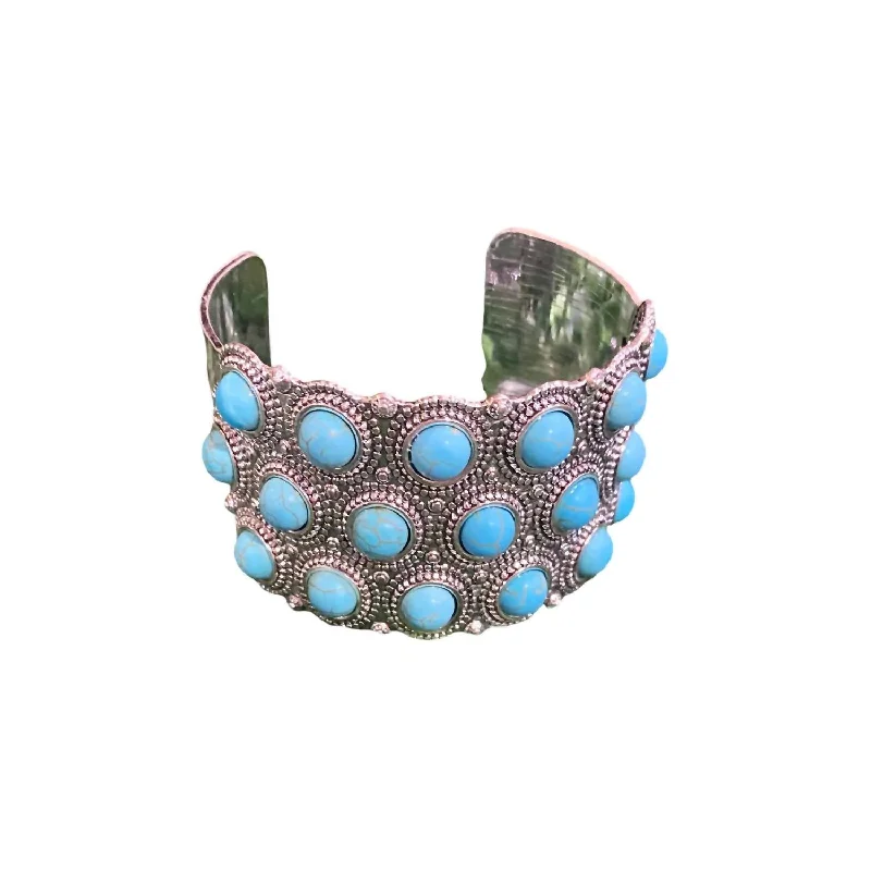 Beautiful Chunky Cuff Bracelet In Turquoise