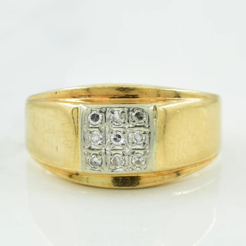 Diamond Grid Ring | 0.08ctw | SZ 8.25 |