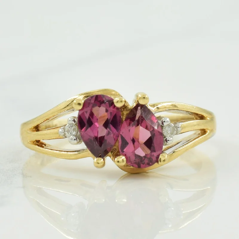 Garnet & Diamond Ring | 1.00ctw, 0.02ctw | SZ 6.25 |